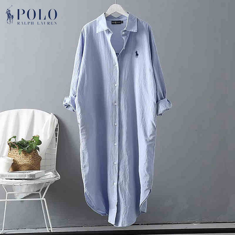 Abito camicia a righe RL